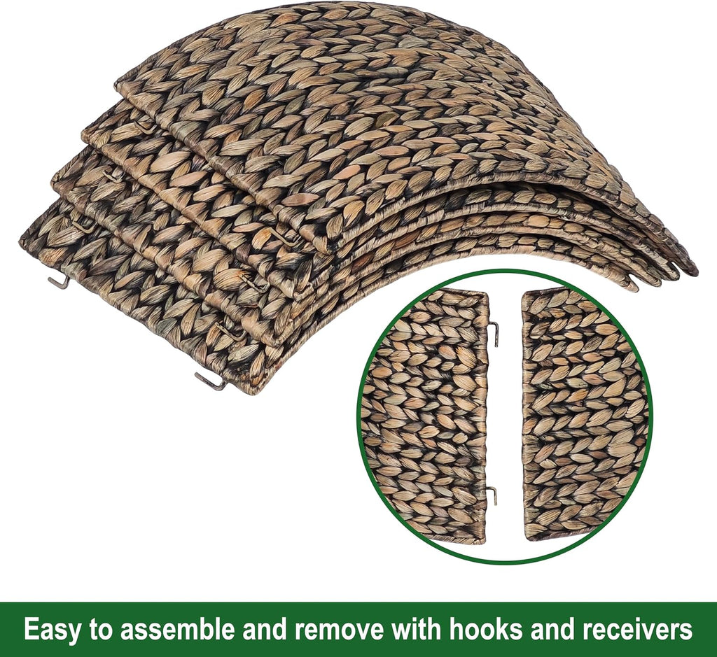 Rattan Christmas Tree Collar, Black Wash, 24 inch