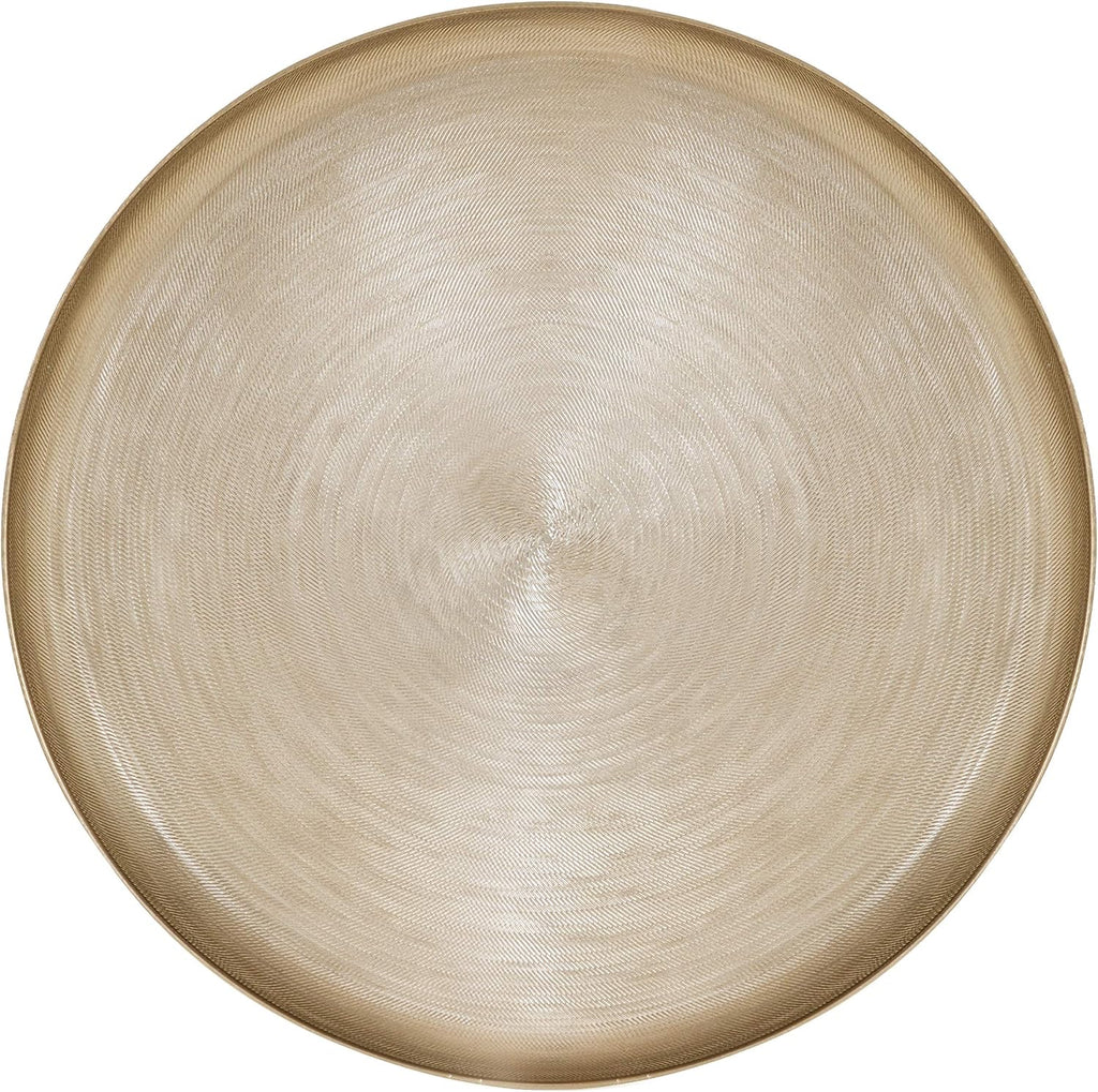 Stovring Mid-Century Tray, 16 Inch Diameter, Gold, Modern Tray for Serving, Storage, and Display