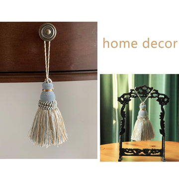 Mix Blue Tassels Key Tassel with Loops Handmade Craft Charms DIY Accessories Elegant Soft Making Curta Decoration
