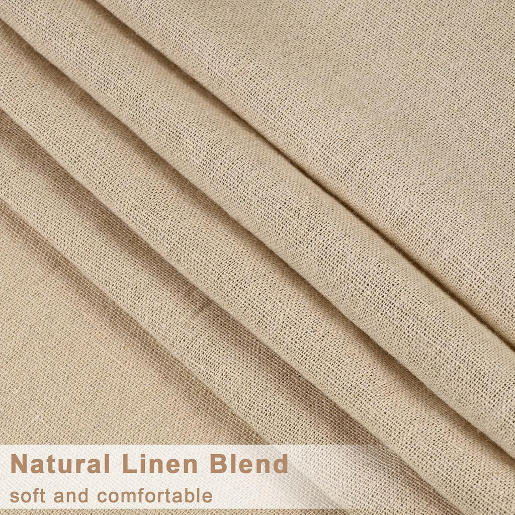 Linen Valances for Windows Farmhouse Window Valances with Ruffle Rustic Country Light Filtering Kitchen Valance