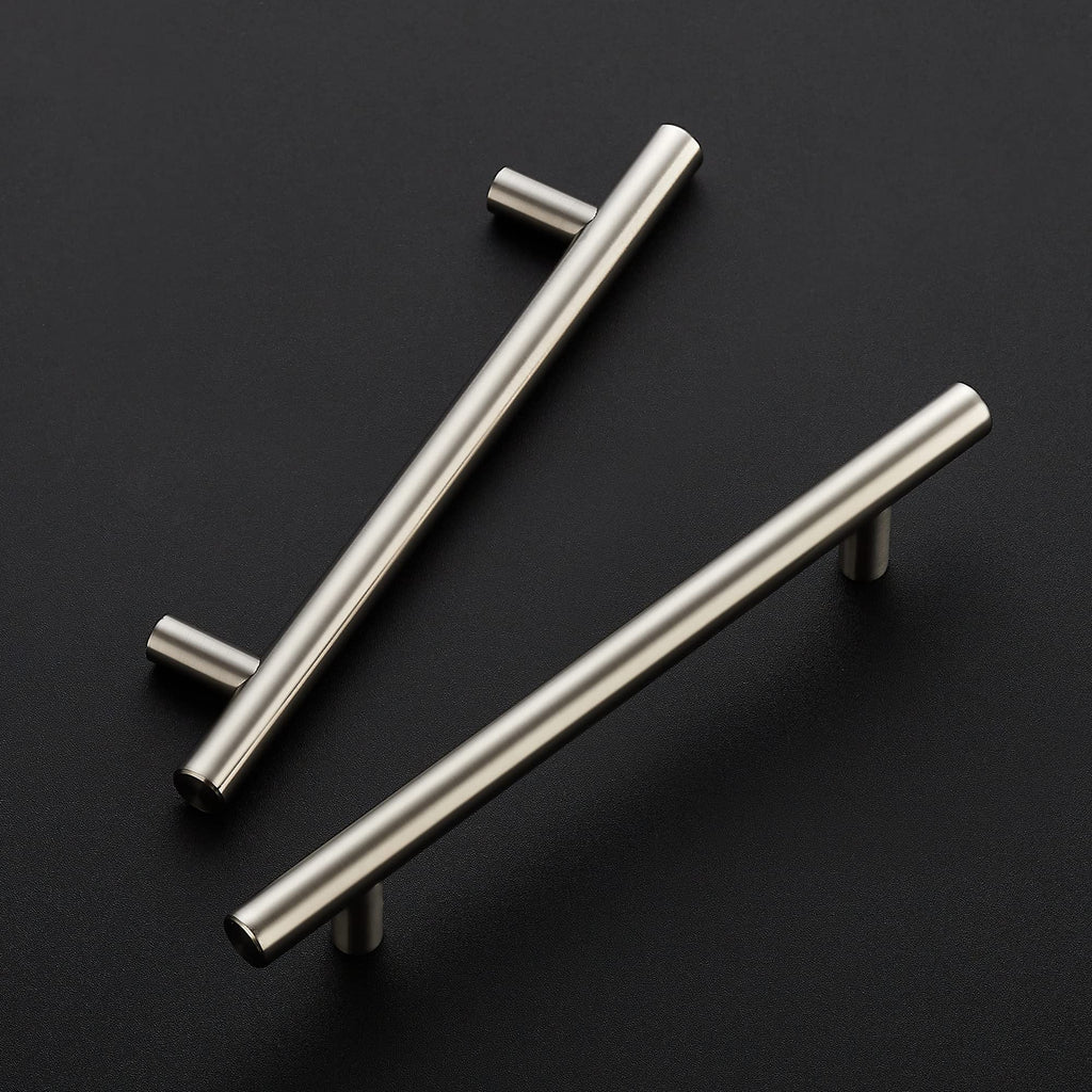 Cabinet Pulls,7.38" Length, 5" Hole Center,Brushed Nickel,45 Pack