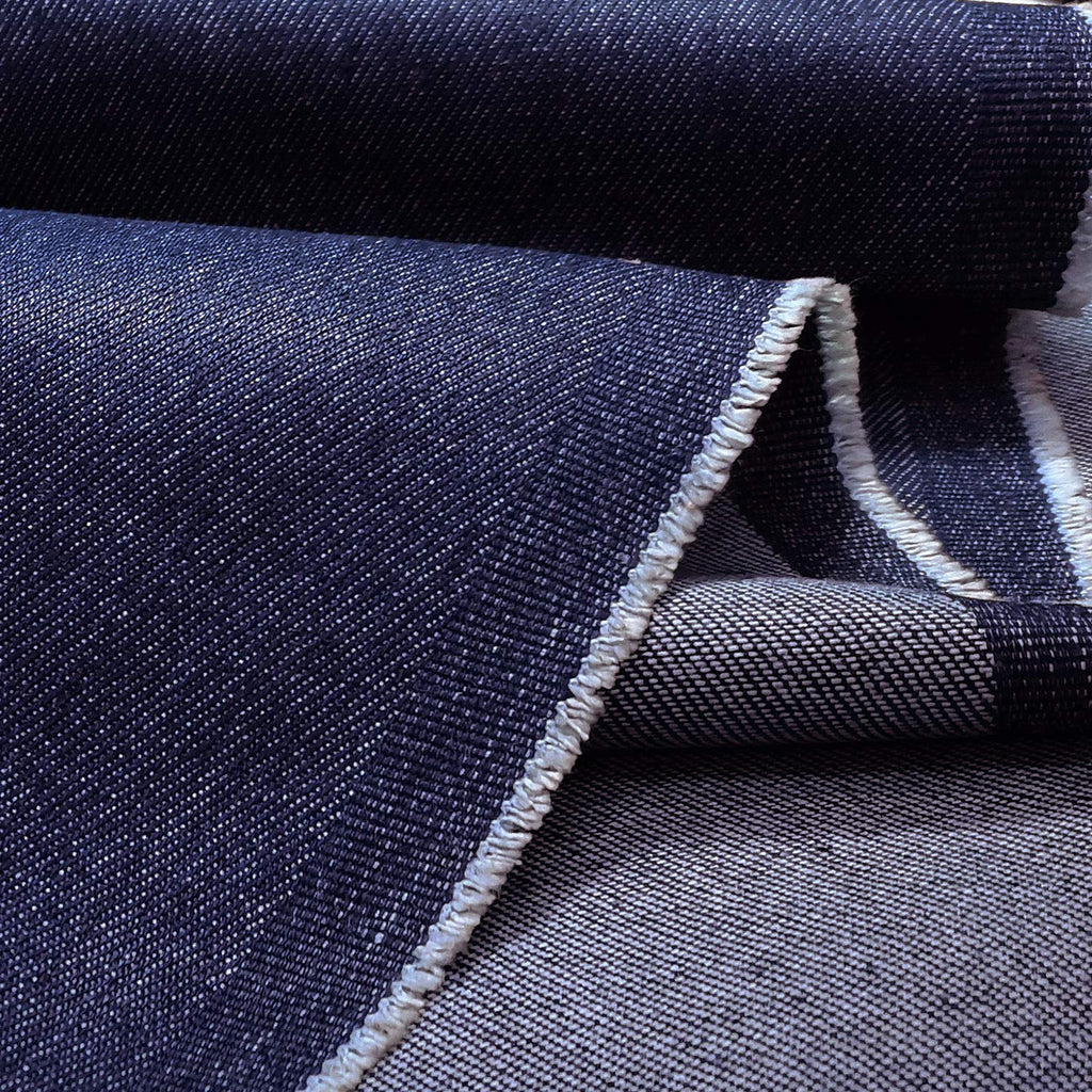 8.5OZ Cotton Durable Denim Fabric 62 Inches Width (Deep Blue 1Yard)