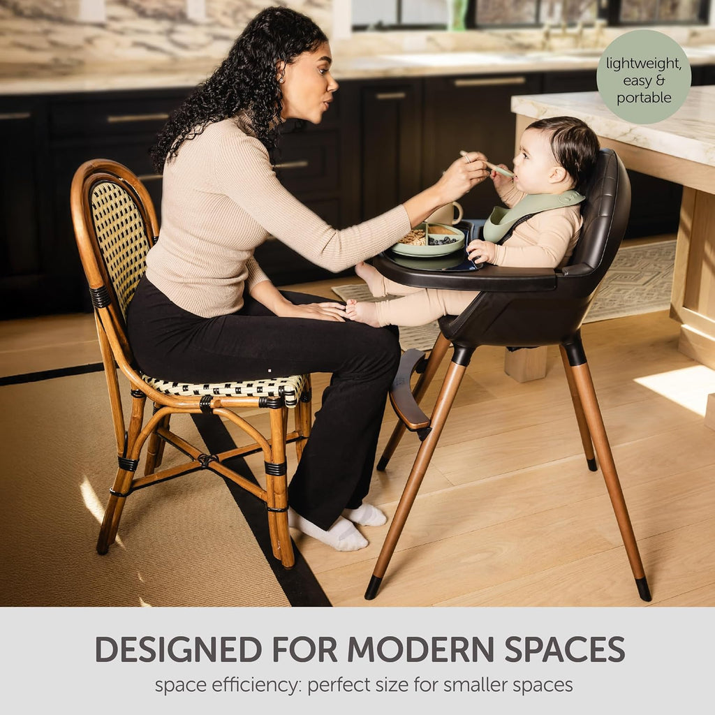 Convertible High Chair for Babies, Toddlers, Kids & Children - Wooden Highchair with Adjustable Height & Dishwasher