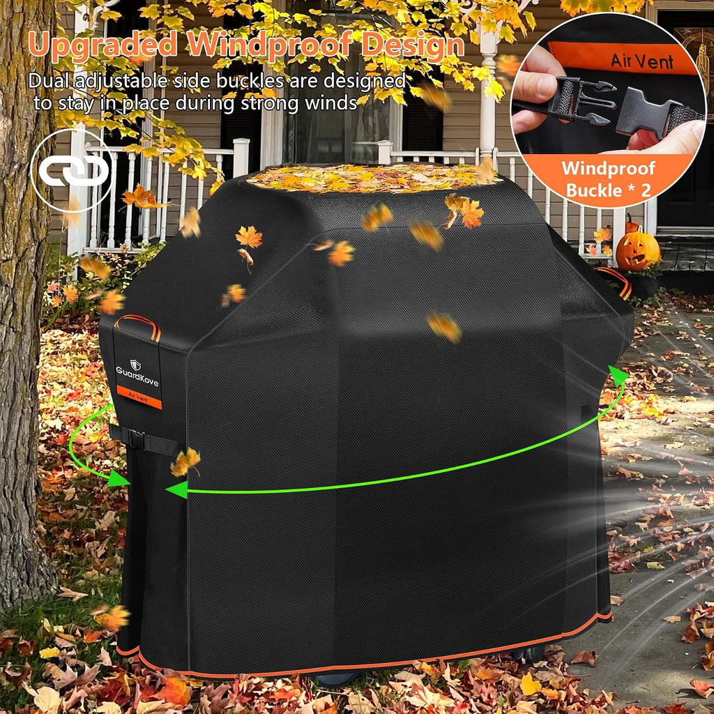 [Upgraded 1000D Heavy Duty Fabric] 55 inch Grill Cover for Outdoor Grill | Waterproof, Tear & Fade Resistant BBQ