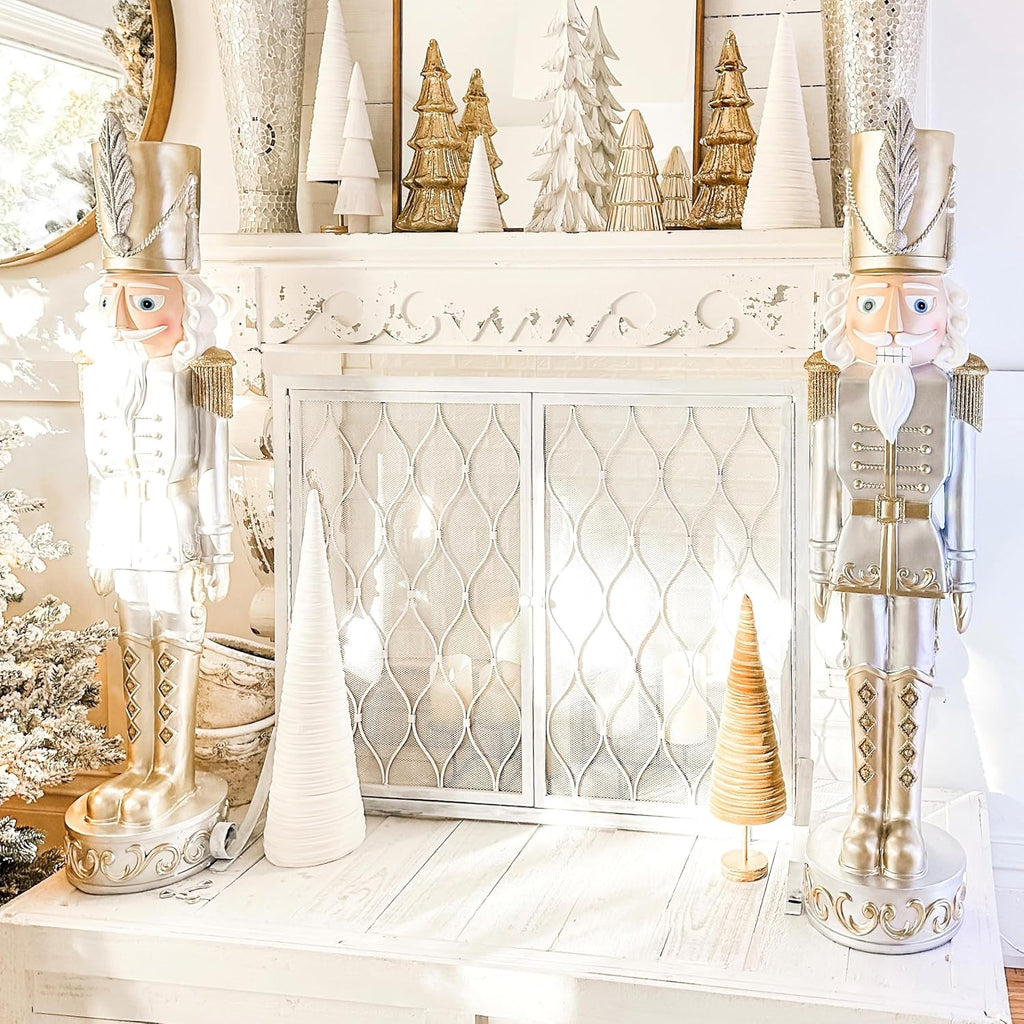 Christmas Nutcracker - Gold and Silver (48 Inch) - Set of 2