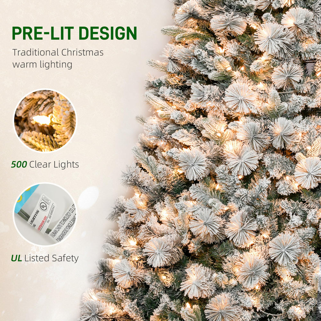 7.5 ft Artificial Prelit Christmas Tree with Realistic Fraser Fir