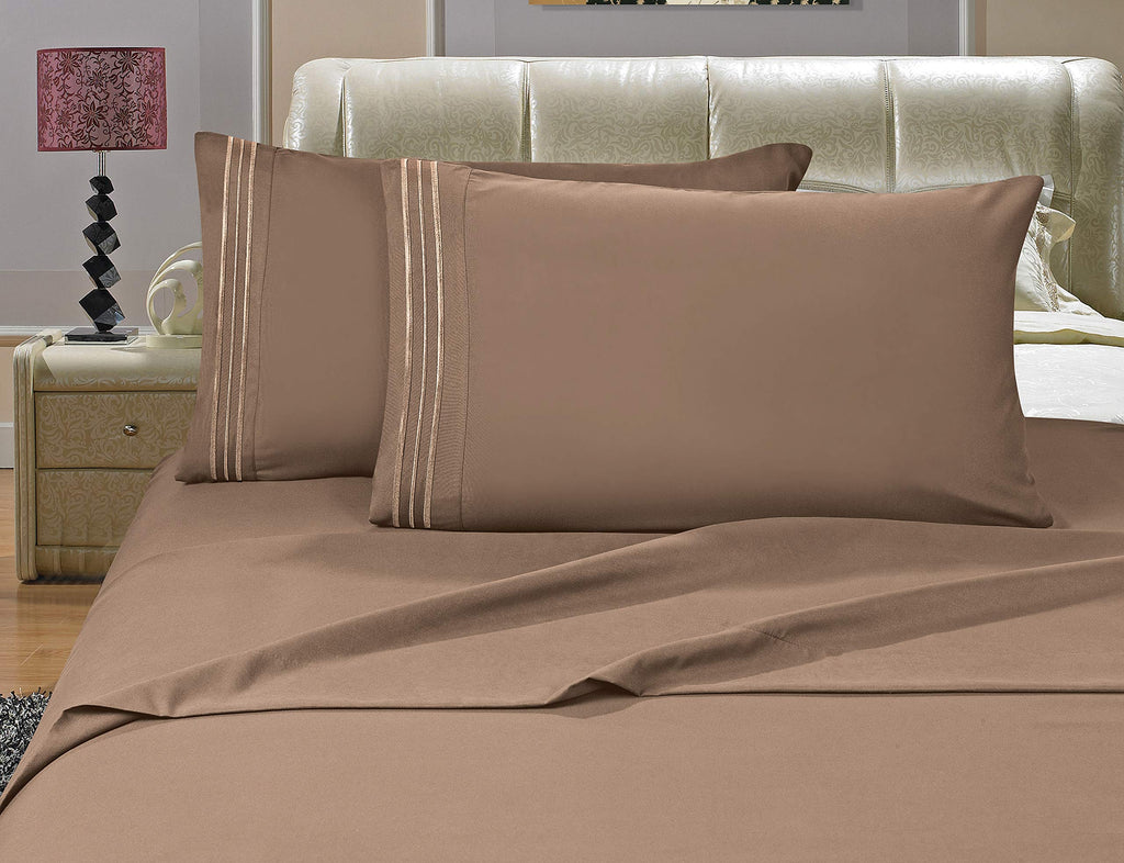 Luxurious 5-Piece Bed Sheet Set - 1500 Premium Hotel Quality Microfiber - Deep Pocket, Wrinkle and Fade Resistant