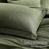Monbix King Comforter Set, Olive Green King Bed Set Reversible, King Comforter Set 7 Pieces