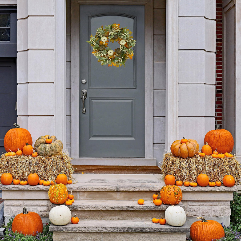 22'' Fall Wreaths for Front Door Autumn Wreath Decor