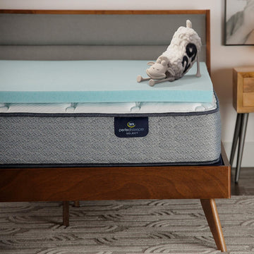 ThermaGel Cooling, Pressure-Relieving Memory Foam Mattress Topper, 2 Inch, Queen,Blue | 2 inch queen gel memory foam