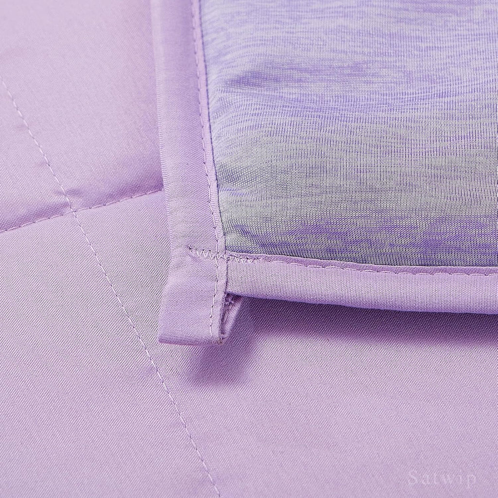 Weighted Blanket Queen Size 15 LBS, Cooling Weighted Blanket for Hot Sleepers, Cool Moire Jersey with Soft Breathable