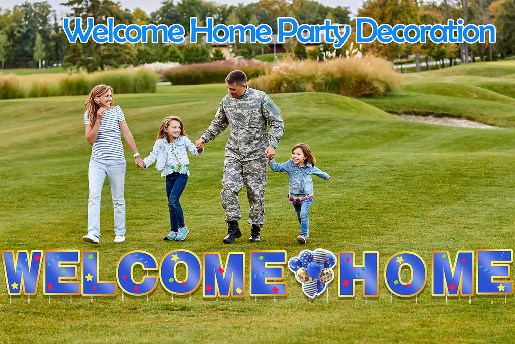 Welcome Home Yard Sign with Stakes-Set of 12