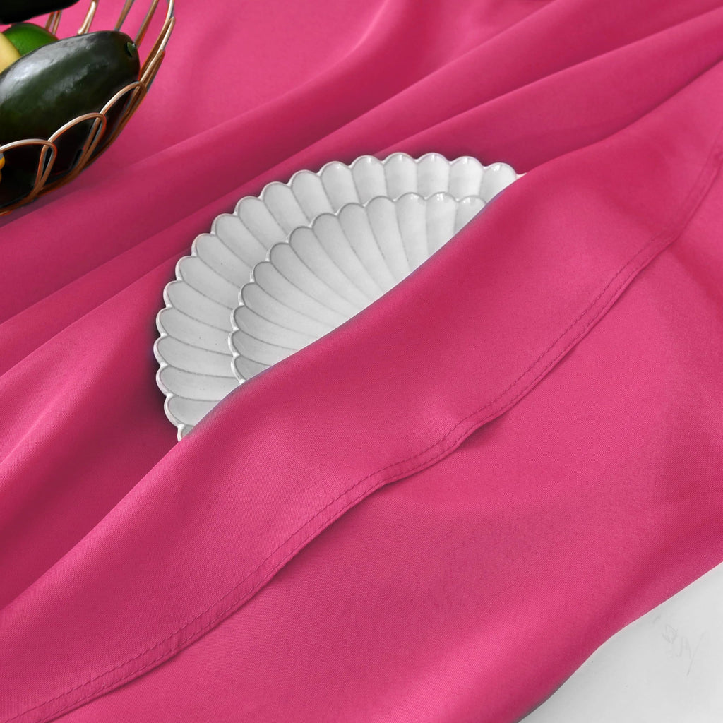 Hot Pink Round Tablecloth 108 Inch Water Resistant Table Cloth