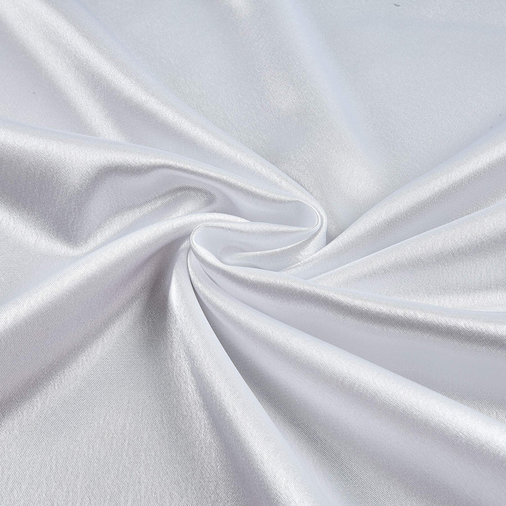 Crepe Back Satin White, Fabric by the Yard