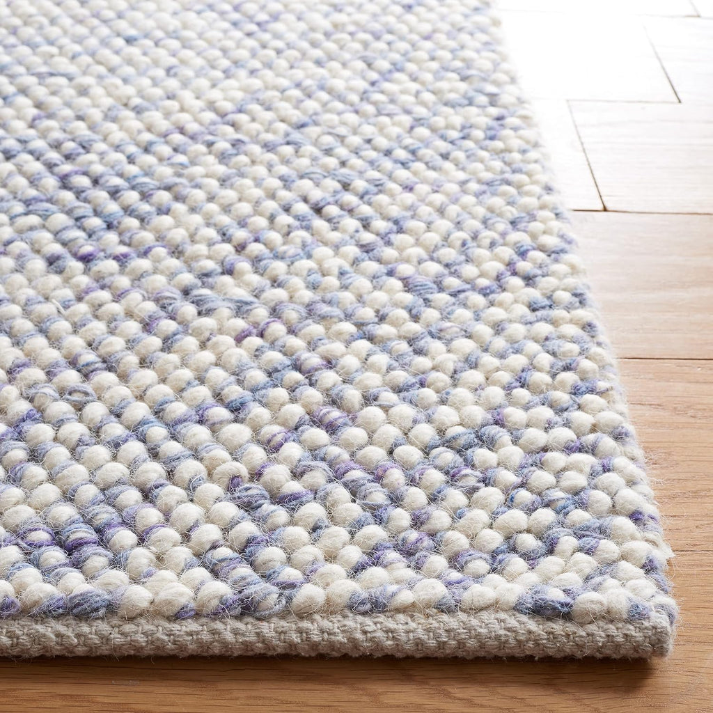 Area Rug 8x10 - Natura - Large - Blue & Ivory, Handmade Wool