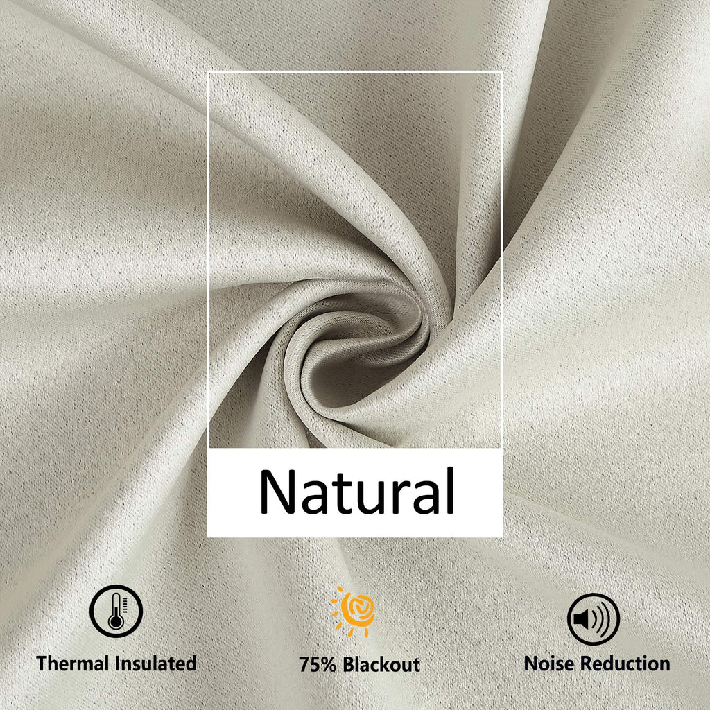 Pom Pom Curtains Windows 84 inch Energy Efficient Thermal Insulated Living Room Darkening Curtain Panels Nursery Room