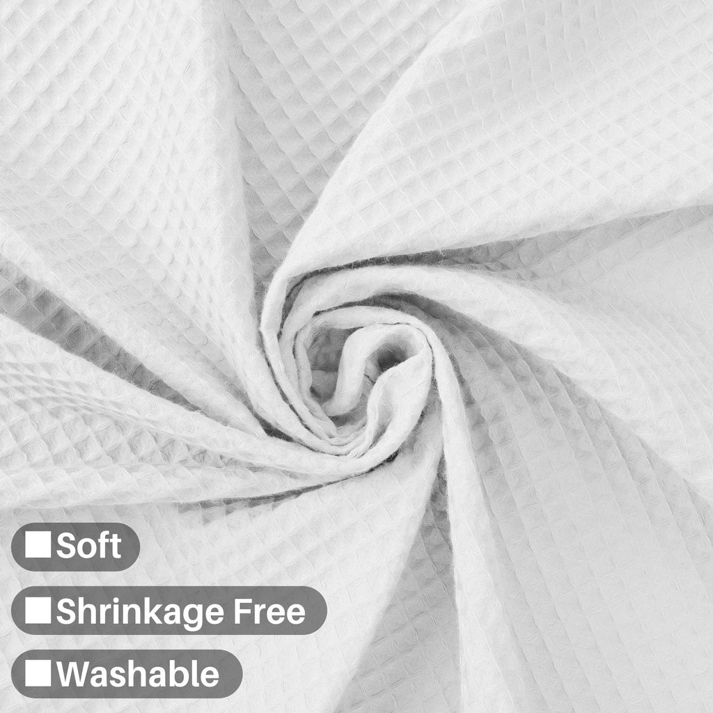 Waffle Weave Long Shower Curtain White, 72x78