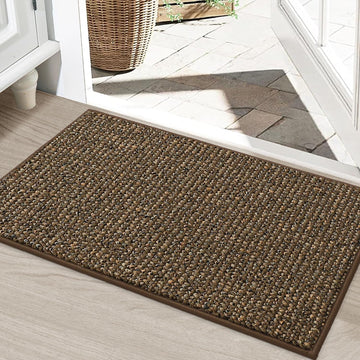Dirt Trapper Door Mat 24" x 36", Non-Slip Washable Doormats, Brown | Entrance Mat Dirt Resistant and Absorbent