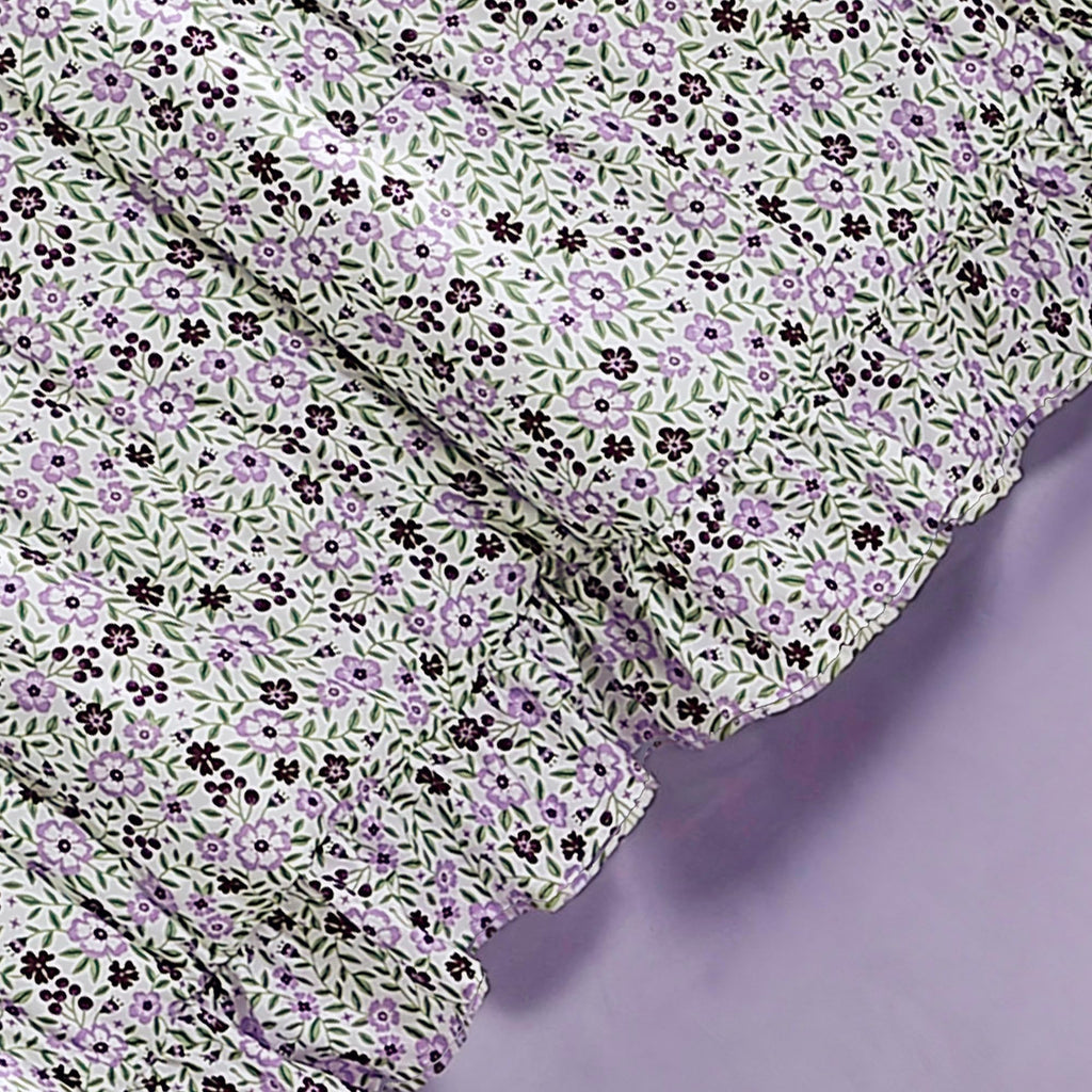 Comforter Set-7 Pieces Floral Ruffle Bedding Set