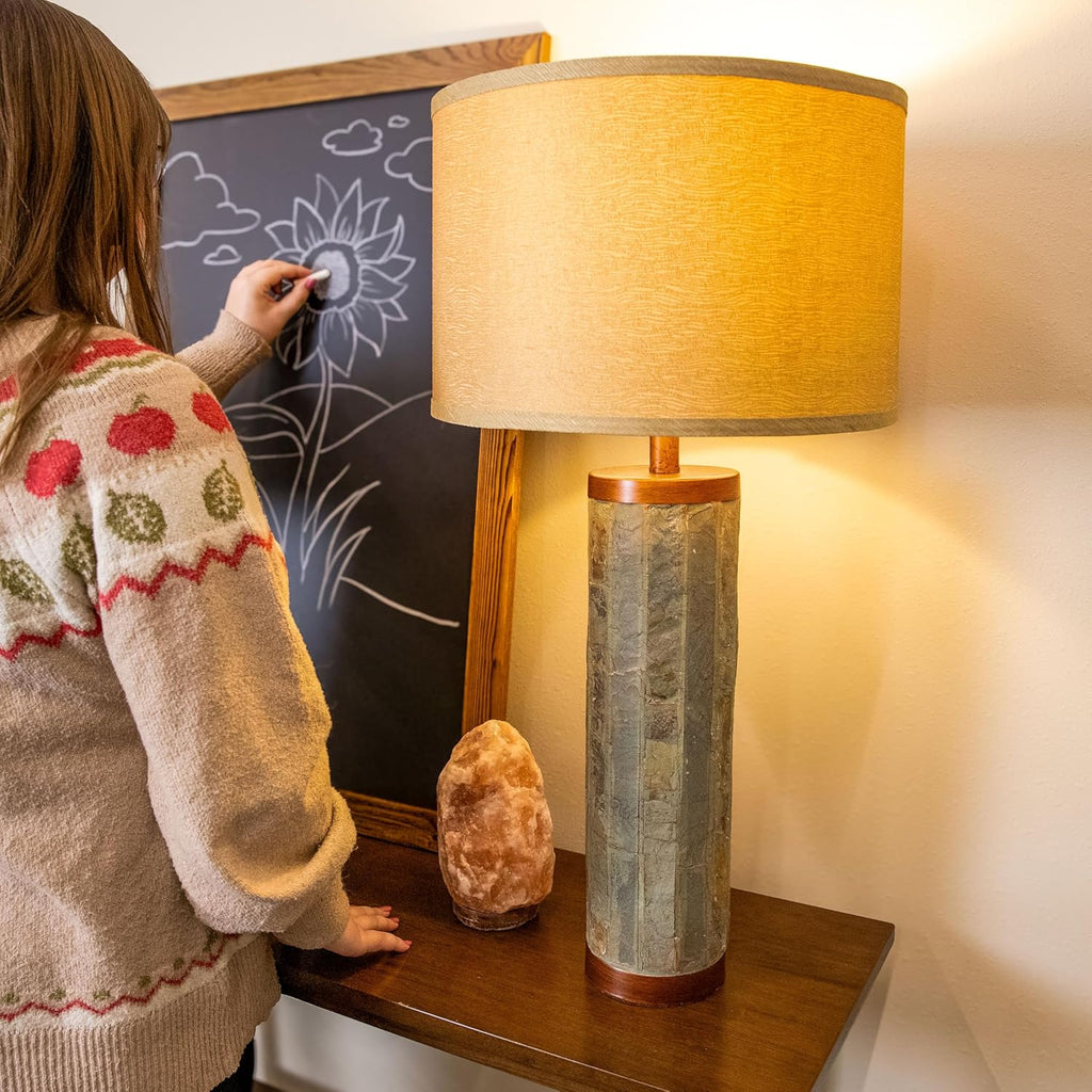 31" Modern Table Lamp with Copper Accents - Table Top Lamp