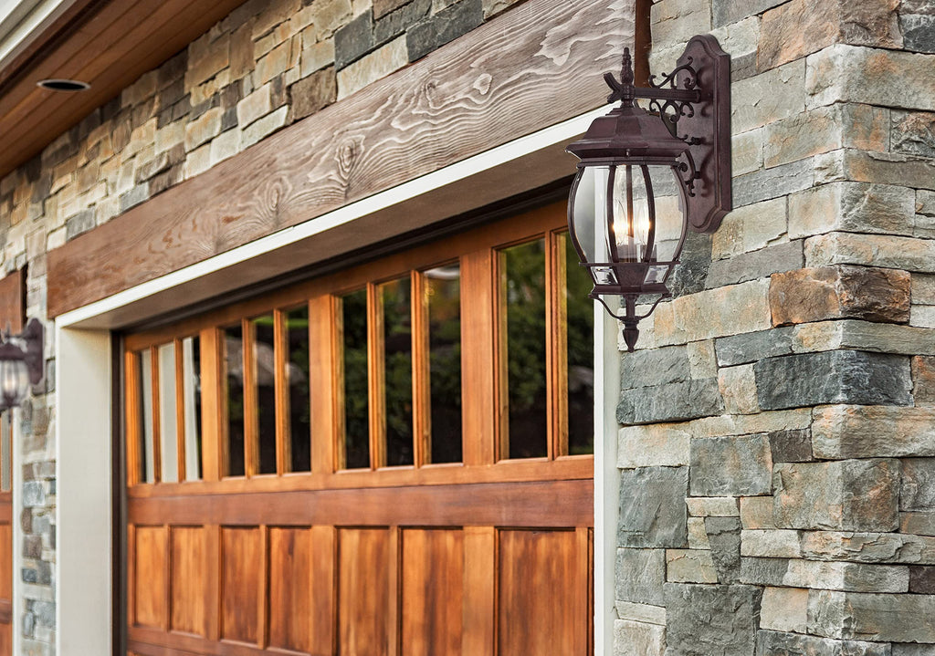 60/892 Traditional Three Light Outdoor Wall Mount from Central Park Collection in Bronze/Dark Finish