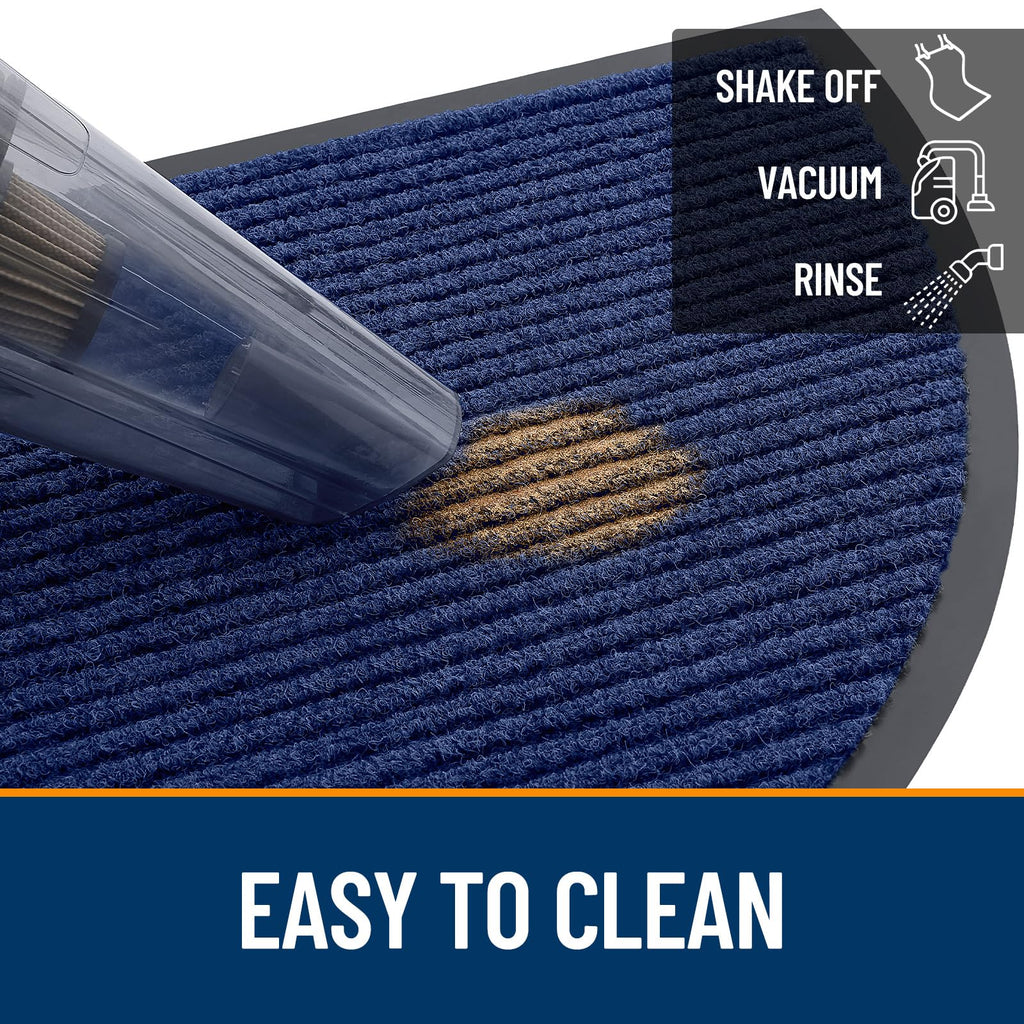 Half Circle Front Door Mat 47x32, Waterproof Heavy-Duty Doormat