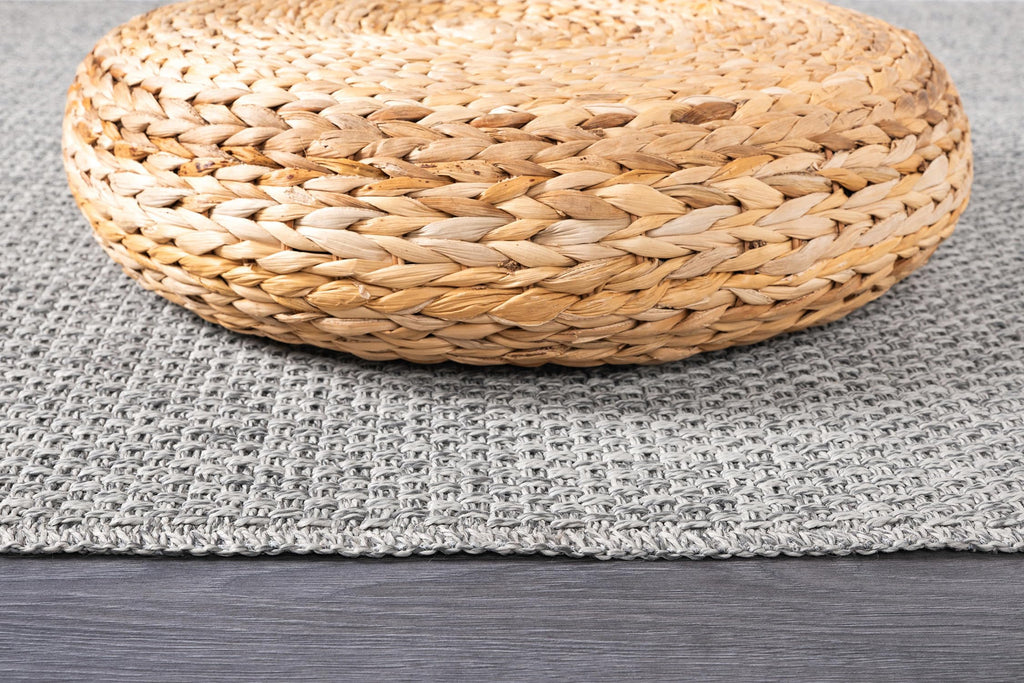 Indoor and Outdoor Runner Rug Gray Solid Boho Woven Design Easy-Cleaning Non Shedding Farmhouse Living Room Bedroom