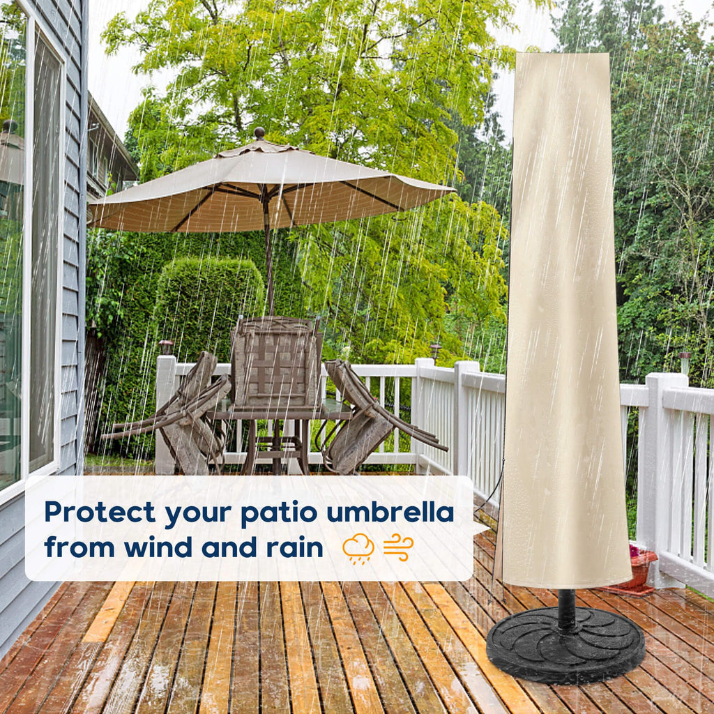 Outdoor - Patio Umbrella Covers with Waterproof Oxford, Folding Rod, Parasol Cover for 7.5ft - 11ft Round Table