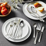 Provence 45-Piece Flatware Set, 18/10 Stainless Steel, Dual Mirror-Satin Finish, Service for 8