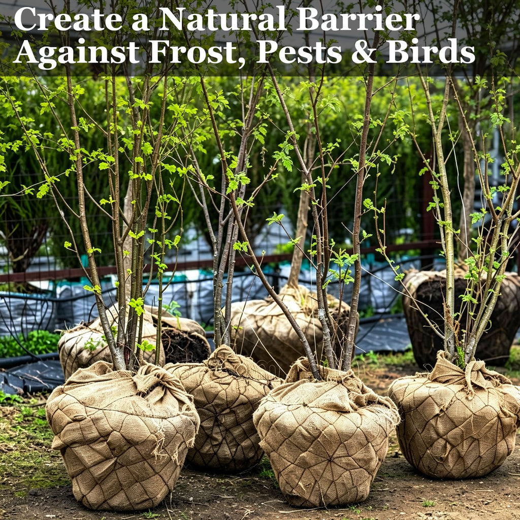 20" x 7 ft Burlap Fabric Roll, Natural Jute Burlap for Garden & Outdoor Use, Tree Wrap & Weed Barrier Cloth, Burlap