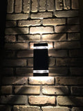 2 Pack LED Square Up and Down Lights Outdoor Wall Light，Body in Aluminum Waterproof Outdoor Wall Lamps，3000k 5W with