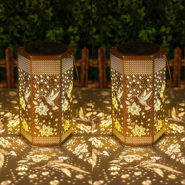 Hummingbird Solar Lantern 2Pack Gifts for Women Mom Grandma