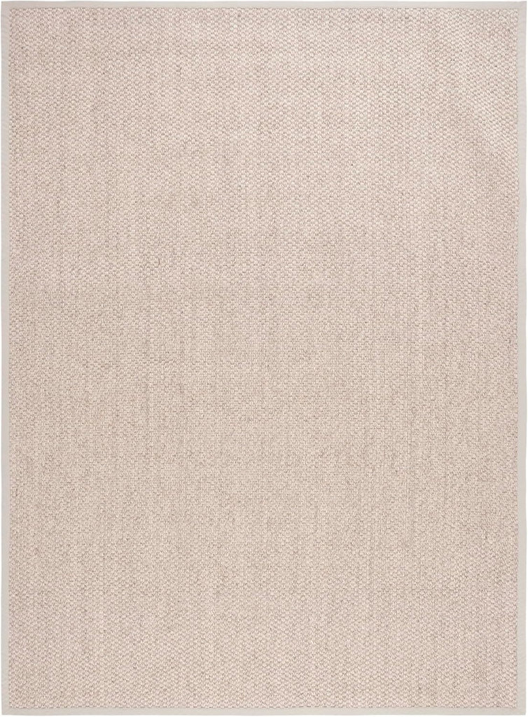 Area Rug - Natural Fiber Collection - Large - Marble, Sisal, Woven Design with Border (NF525C)