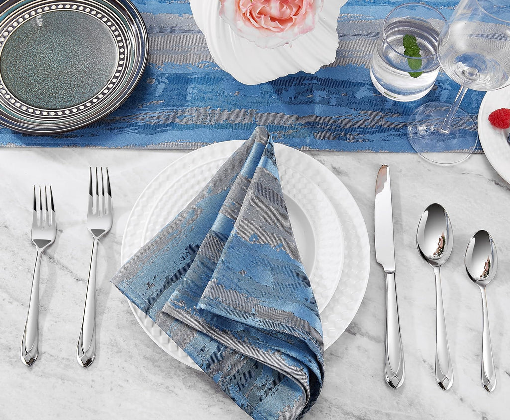 Premium Astra 20/45/65-Piece Silverware Set (20, Silver)