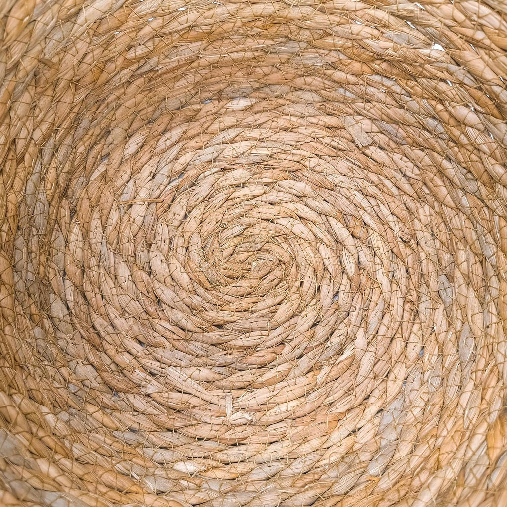 GIB Round Seagrass Storage Baskets Woven Wicker Planter Baskets for Decor | Decorative Basket for Blankets, Plants