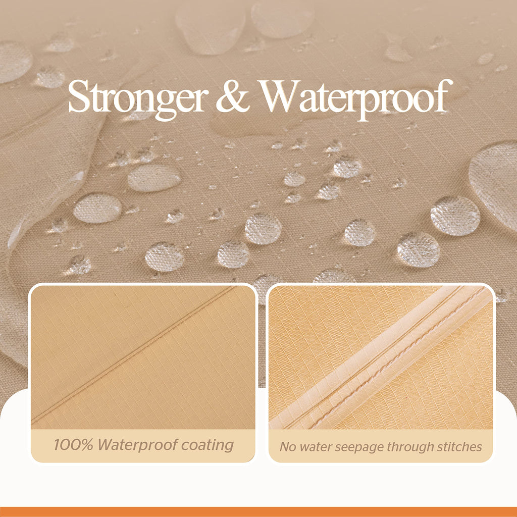 Waterproof, 43W x 42D x 42H, Beige, 1-Pack
