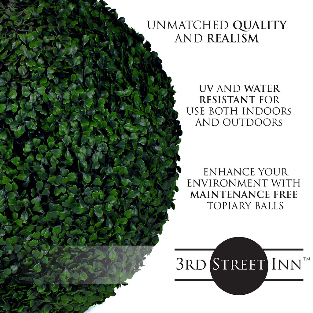 Boxwood Topiary Balls for Outdoor Decor - 11", 12-Pack
