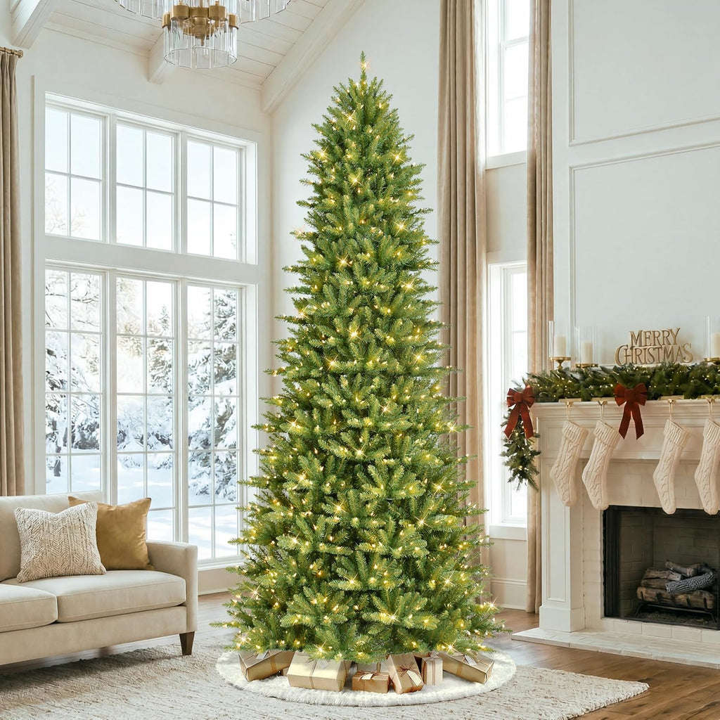 International 9ft Pre-Lit Slim Fraser Fir Artificial Christmas Tree
