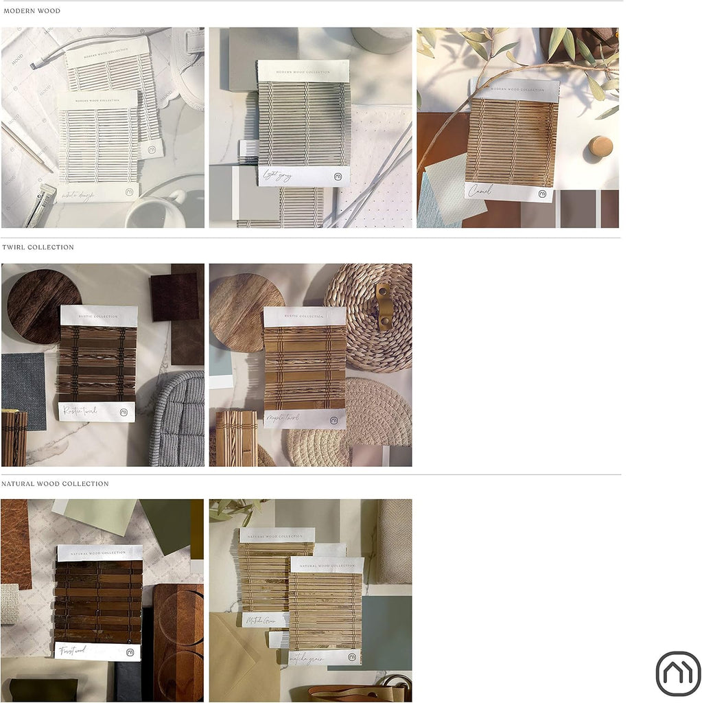 Custom Bamboo Shades | Rustic | Cordless Bamboo Roman Shades for Windows and Doors (Natural Woven) | Rustic Walnut