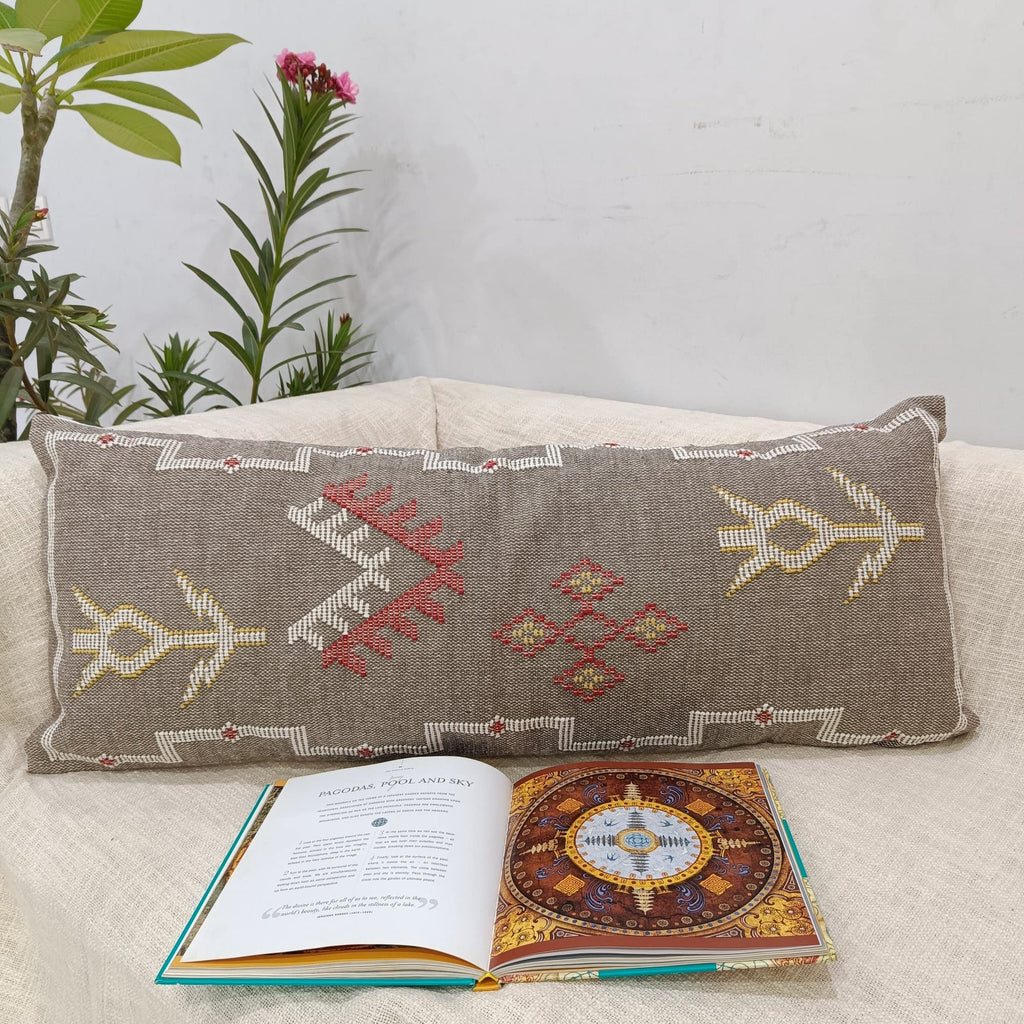 Star Sabra Kilim Lumbar Pillow Cover 14 x 36 Inches