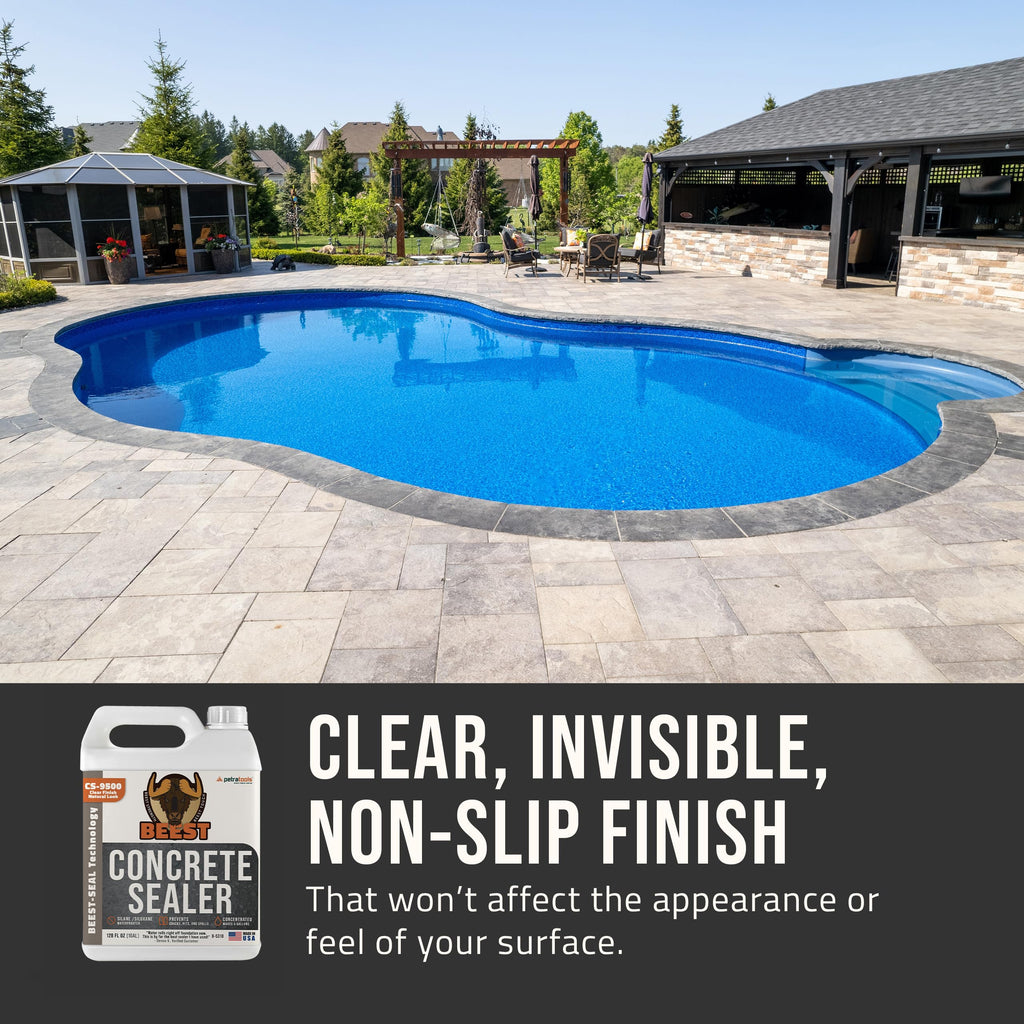 9500 Concentrate - 1G (Makes 5 Gallon) - 1G Covers up to 150-400 sq ft/Coat| Penetrating Paver Sealer, Salt & Water