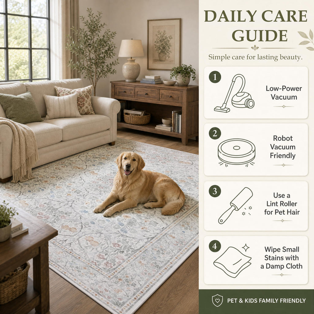 Area Rugs, Washable Rug, Beige