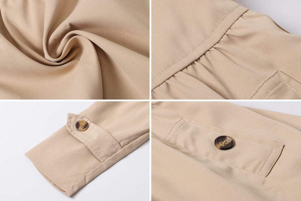 Girl's Rain Jacket Waterproof Single Breasted Hoodie Trench Coat