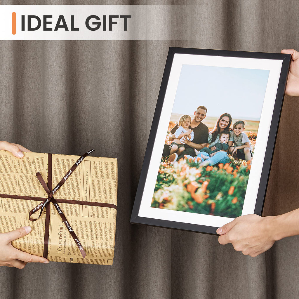 11x17 Picture Frame, Gallery Wall Frames Set of 5, Black
