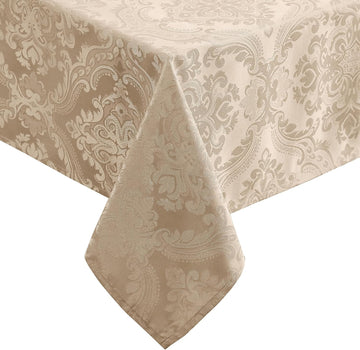 Home Fashions Caiden Elegance Damask Waterproof, Stain & Wrinkle Resistant Fabric Tablecloth, 60" x 