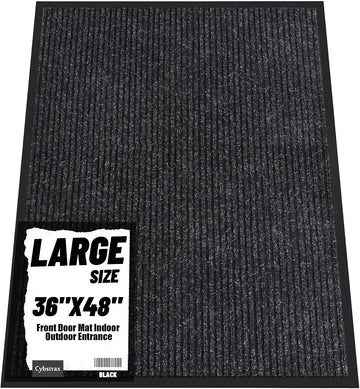 Front Door Mat Indoor Outdoor Entrance, 3' x 4' Heavy Duty All Season Waterproof Doormat, Non-Slip Commercial Floor