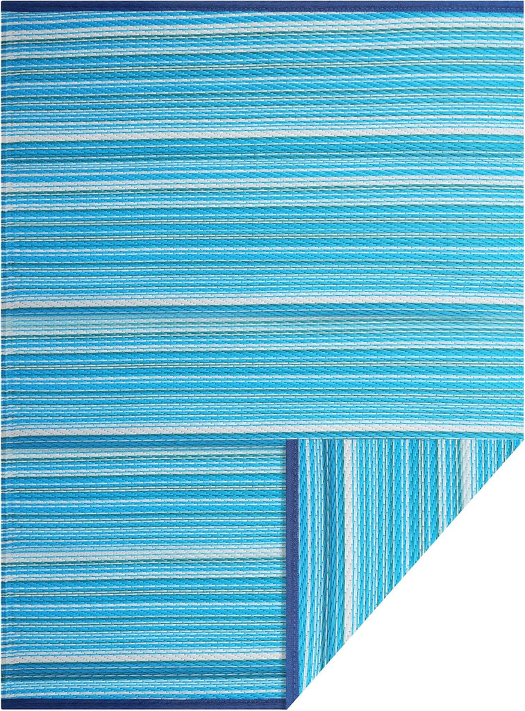 Reversible Outdoor/Indoor Plastic Rug Plastic Straw Rug Waterproof Portable Mat, Easy to Clean and Fold,Perfect for