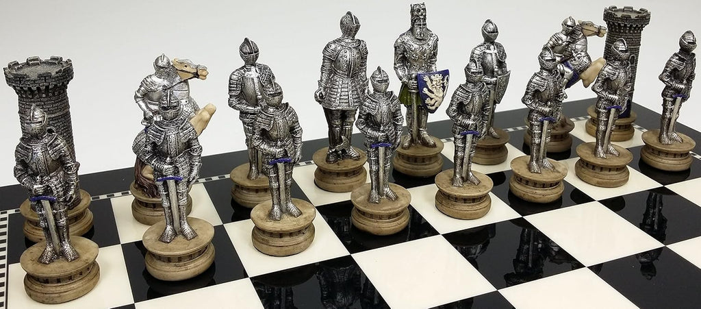 Themed Set of Chess Men Pieces - NO Board (Armored Knights) - Set of 32