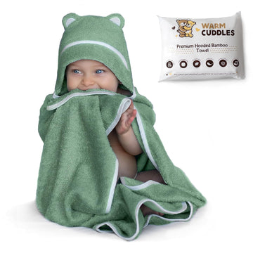Premium Baby Bath Towel - Rayon Made from Bamboo Hooded Baby Towels - Newborn Baby Towel with Hood - Large Hooded