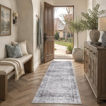 2x6 Vintage Washable Kitchen Runner Rug, Non-Slip Floor Mat